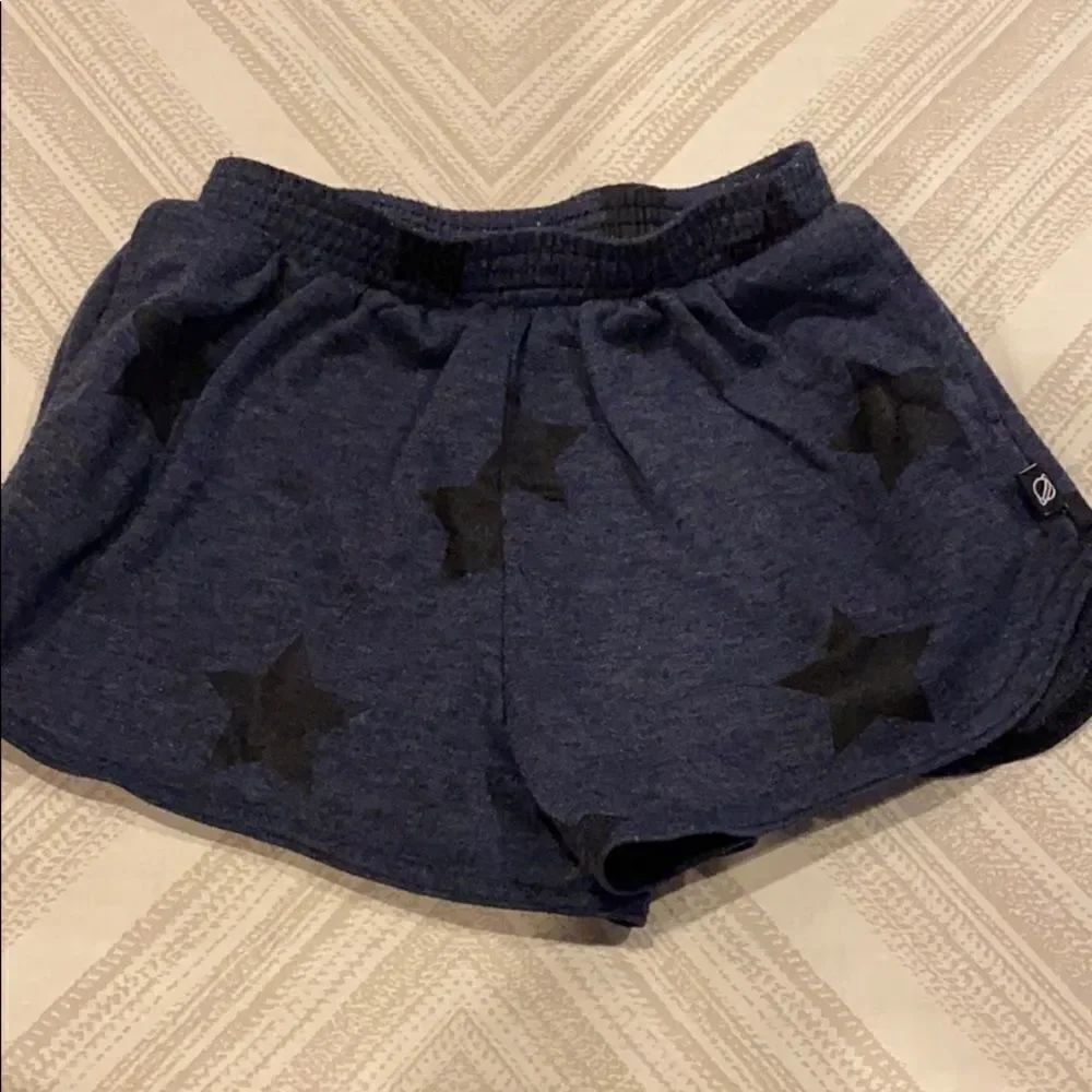 Terez Girls Blue Shorts with Black Stars